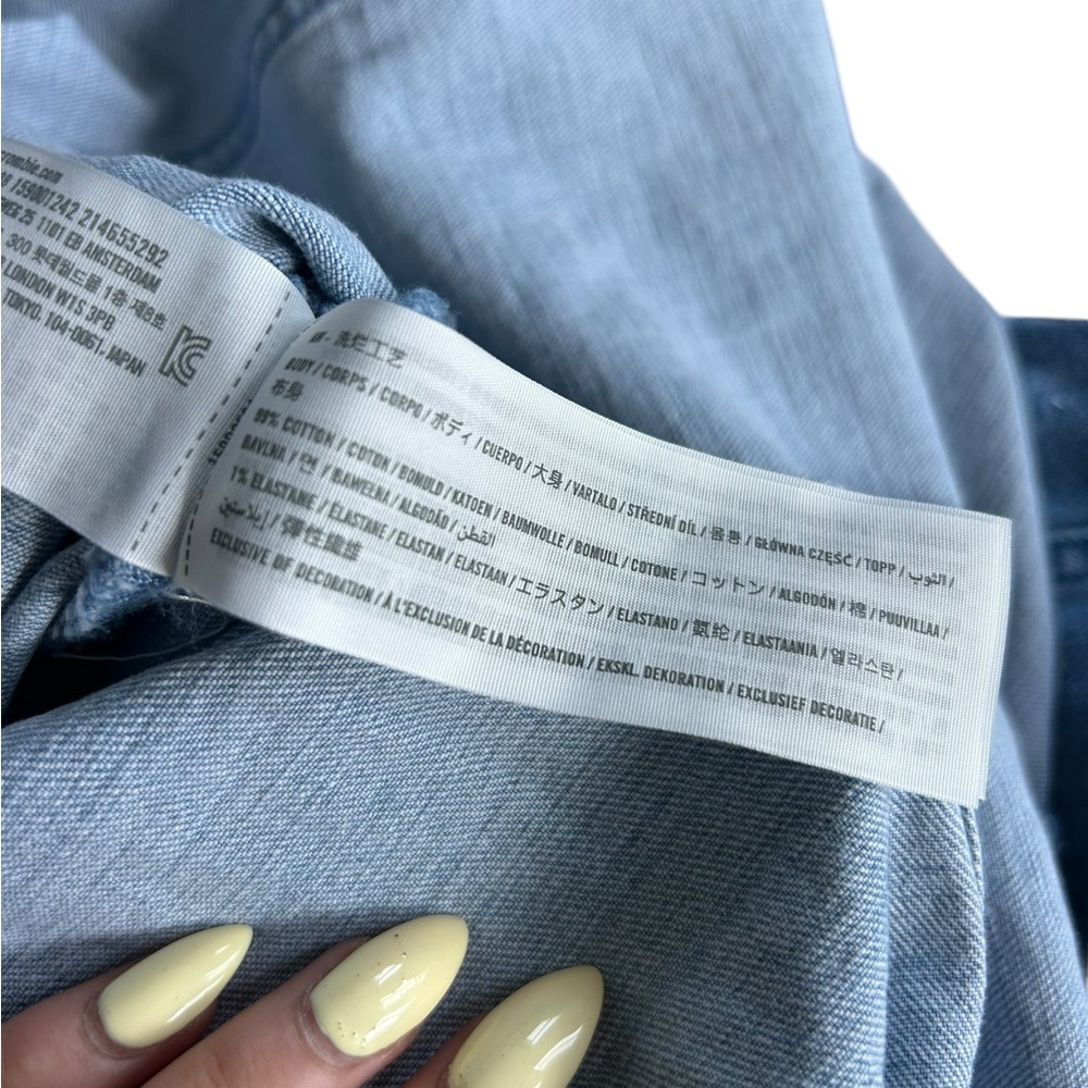 Sleeveless Light Blue Denim Button-Front Midi Dress - Picture 12 of 13